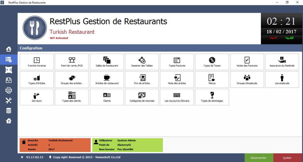 Gestion de restaurant Logiciel